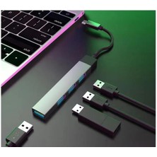 Maxgo 2228 Type-C To USB Hub 4 Port Çoklayıcı Macbook ile Uyumlu Çoğaltıcı Ping