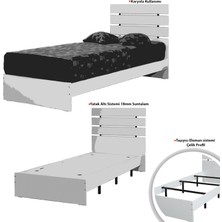 Pasific Home Huga Başlıklı Genç Odası Karyolası,Ceviz,120x200