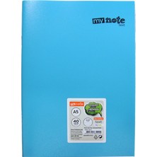 Mynote Text Neon Defter A5 40YP Çizgili  - Mavi