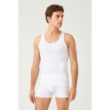 Fsm1453 Erkek Pamuklu Süprem Penye Slim Fit Likralı Atlet 2'li - 1002