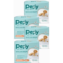 Pepy Pet Care Pepy 60X90 cm Hijyenik Tuvalet Eğitim Pedi 30'lu 4 Paket 120 Adet