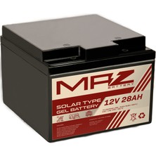 Maz Akü 12 Volt 28 Amper Solar Jel Akü 12V 28AH (Yeni Üretim)