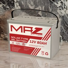 Maz Akü 12 Volt 80 Amper Solar Jel Akü 12V 80AH (Yeni Üretim)