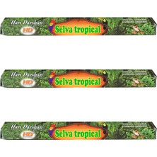 Hari Darshan Selva Tropical Yağmur Ormanları Çubuk Tütsü - Oda Ortam Kukusu - 20 Adetlik 1 Paket