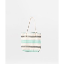 Eliş Şile Bezi Dokuma Sahil Plaj Çanta Yeşil Ysl