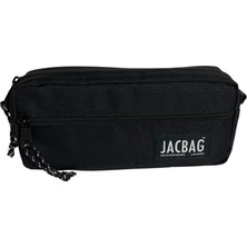 Jacbag Dual Zıp-Iki Fermuarlı Kalemkutu Siyah