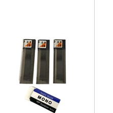 Tombow Mono Beyaz Silgi ve 0,9 mm Uç Seti 3 Adet 17x11x43 mm Boyutunda