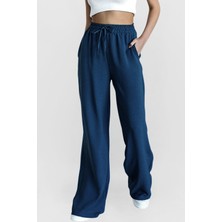 Yakamel Kadın Yüksel Bel Bol Paça Palazzo Pantolon