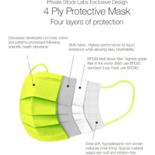 Private Stock Labs 4 Katlı Koruyucu Maske Neon Sarı