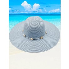 Tezzgelsin Kadın Geniş Siperli Deniz Yıldızı Detaylı Yazlık Hasır Şapka