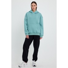 Kef Clothing Su Yeşili Hoodie, Oversize Hoodie, Kadın Hoodie, Kanguru Cepli Kapüşonlu
