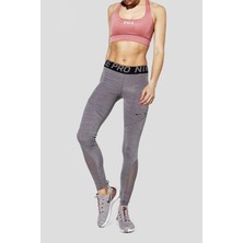 Nike Pro Tigh Fit Full Length Leggings Toparlayıcı Tam Boy Gri Tayt