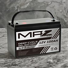 Maz Akü 12 Volt 100 Amper Deep Cycle Jel Akü 12V 100AH Yeni Ürün