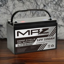 Maz Akü 12 Volt 100 Amper Deep Cycle Jel Akü 12V 100AH Yeni Ürün