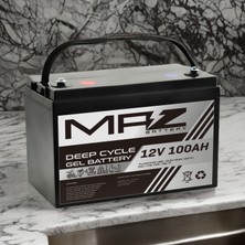 Maz Akü 12 Volt 100 Amper Deep Cycle Jel Akü 12V 100AH Yeni Ürün