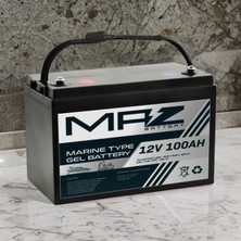 Maz Akü 12 Volt 100 Amper Marine Jel Akü 12V 100AH (Yeni Üretim)