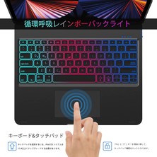 Fogy Apple Ipad Pro 12.9" 2021 5.nesil Uyumlu M1 Klavyeli Kılıf 360 Dönebilen Rgb Tuşlu Touchpad