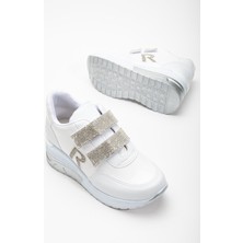 Suins Shoes Suins Jully Kadın Spor Ayakkabı Taşlı Sneaker 6 cm Topuk