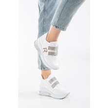 Suins Shoes Suins Jully Kadın Spor Ayakkabı Taşlı Sneaker 6 cm Topuk