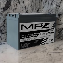Maz Akü 12 Volt 125 Amper (Ah) Kuru Agm Vrla Ups Akü Yeni Üretim