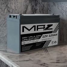 Maz Akü 12 Volt 125 Amper (Ah) Kuru Agm Vrla Ups Akü Yeni Üretim