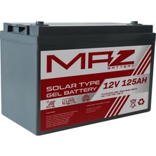 Maz Akü 12 Volt 125 Amper Solar Jel Akü 12V 125AH (Yeni Üretim)