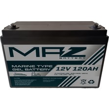 Maz Akü 12 Volt 120 Amper Marine Jel Akü 12V 120AH (Yeni Üretim)