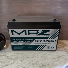 Maz Akü 12 Volt 120 Amper Marine Jel Akü 12V 120AH (Yeni Üretim)