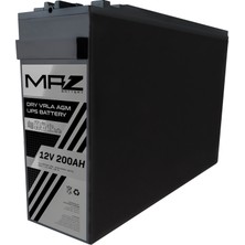 Maz Akü 12 Volt 200 Amper (Ah) Kuru Agm Vrla Ups Akü Yeni Üretim