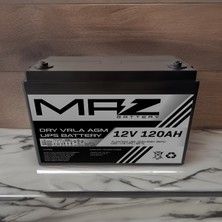 Maz Akü 12 Volt 120 Amper (Ah) Kuru Agm Vrla Güç Kaynağı Ups Akü