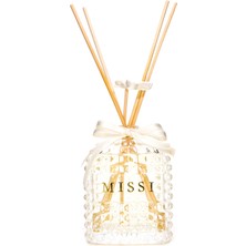 Missi 100 ml Oval Kristal Şişe Vanilya Sandal Oda Kokusu Şeffaf Renkli Çubuklu Koku