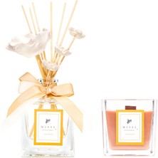 Missi 220 ml Dark Wood Oda Kokusu ve Vegan Mum Seti