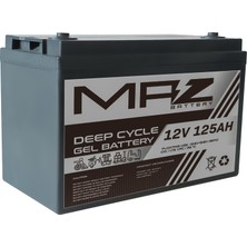 Maz Akü 12 Volt 125 Amper Deep Cycle Jel Akü 12V 125AH Yeni Ürün