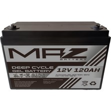 Maz Akü 12 Volt 120 Amper Deep Cycle Jel Akü 12V 120AH Yeni Ürün