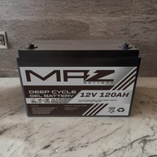 Maz Akü 12 Volt 120 Amper Deep Cycle Jel Akü 12V 120AH Yeni Ürün