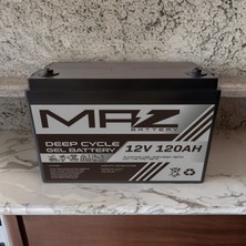 Maz Akü 12 Volt 120 Amper Deep Cycle Jel Akü 12V 120AH Yeni Ürün