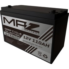 Maz Akü 12 Volt 110 Amper Deep Cycle Jel Akü 12V 110AH Yeni Ürün