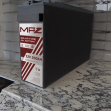 Maz Akü 12 Volt 200 Amper Solar Jel Akü 12V 200AH (Yeni Üretim)