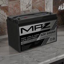 Maz Akü 12 Volt 105 Amper (Ah) Kuru Agm Vrla Ups Akü Yeni Üretim