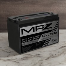 Maz Akü 12 Volt 105 Amper (Ah) Kuru Agm Vrla Ups Akü Yeni Üretim