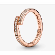 Poseidons Jewellery Işıltılı Kesişimli Yüzük