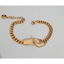 Hg.Aksesuar Kadın Özel Seri Rodyum Kaplama Şimşek Detaylı Zirkon Taşlı Bileklik