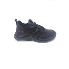 Marcomen Siyah Deri Erkek Sneaker Ayakkabı