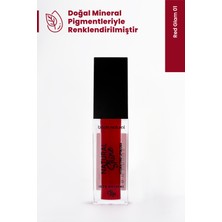 Bade Natural Nemlendirici Lipgloss Red Glam 01 Dudak Parlatıcısı %100 Doğal