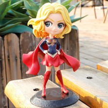 FBHTX Anime Statue Action Figure Figure Pvc Collection Model 11CM Supergirl Cute Big Eyes Figure Action Figure Anime Decoration Figurine Toy Model For Girl Gif (Yurt Dışından)