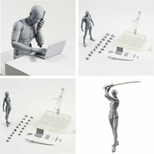 FBHTX 14CM Sketch Draw Male Female Movable Body Kun Body Chan Joint Pain Anime Figure Shf Action Figure Toy Model Draw Mannequin (Yurt Dışından)