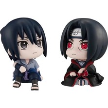 FBHTX 9cm Naruto Anime Figure Naruto Kakashi Action Figure Q Version Kawaii Sasuke Itachi Figurine Car Decoration Collection Model Toy (Yurt Dışından)