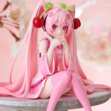 FBHTX New Hatsune Miku Anime Figure Pink Dress Pvc Model Action Toys Cherry Pink Cherry Blossom Decoration Collect Gifts (Yurt Dışından)