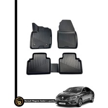 Dnz Renault Megane 4 Sedan 3D Araca Birebir Uyumlu Inox Oto Paspas