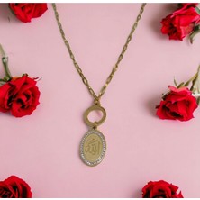 Hg.Aksesuar Kadın Allah Yazılı Zirkon Taşlı Kolye